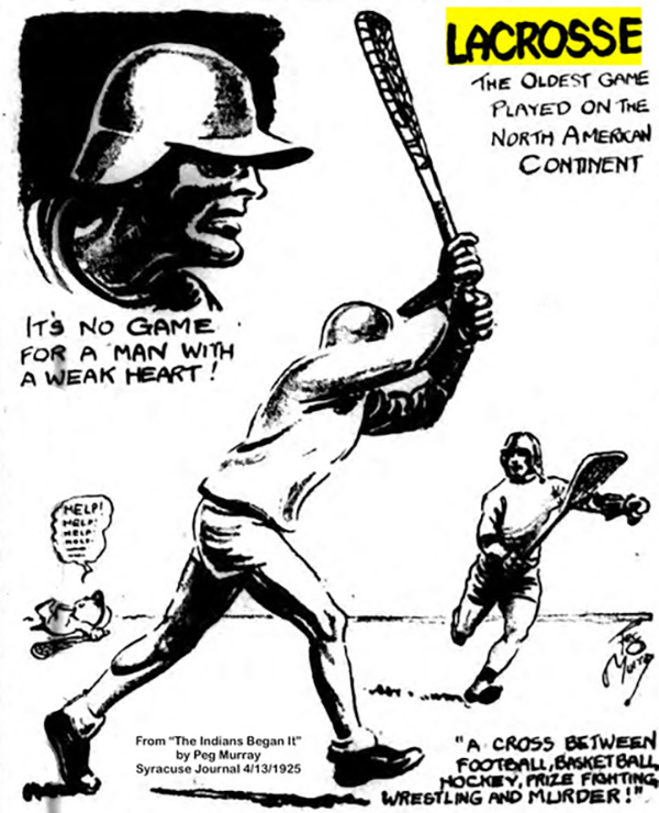 1920s cartoon about lacrosse